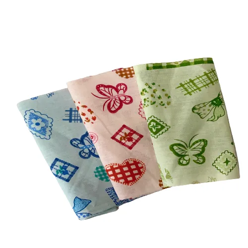 Baby Blue Butterfly Print Poly Cotton Fabric