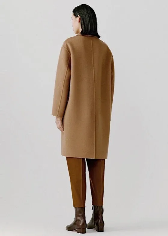 Classic Wool Coat with Notch Lapels