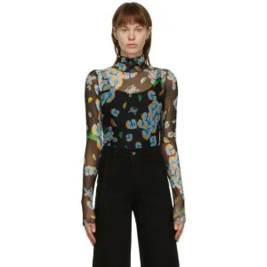 Henrik Vibskov Black Floral Pollen Turtleneck