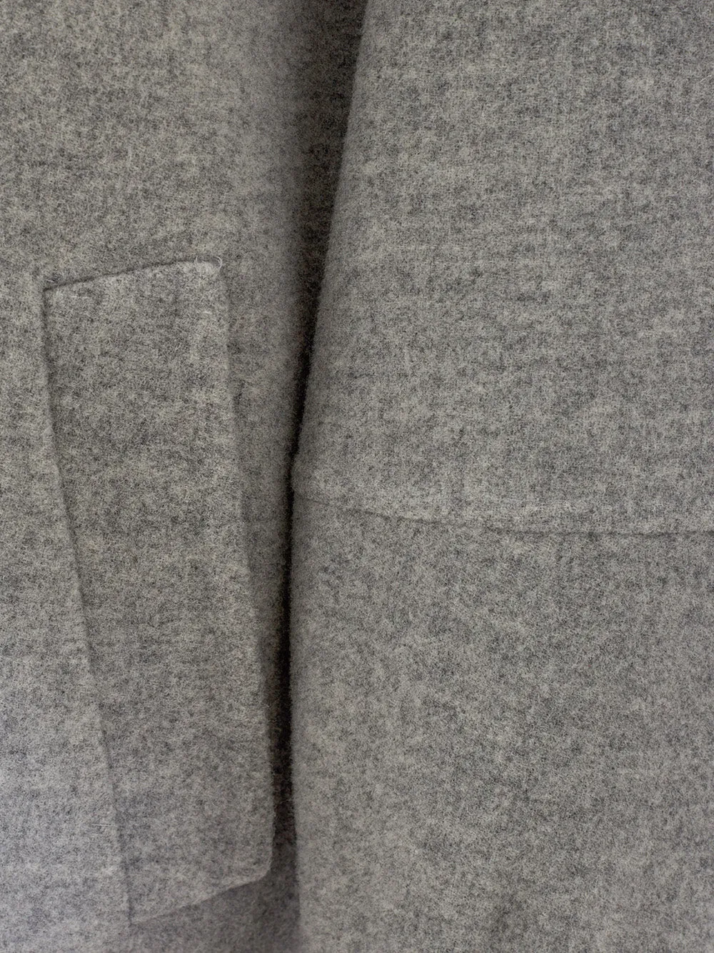 Herno Elegant Grey Wool Coat with Removable Fur Collar